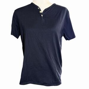 Mida Undici Women's Henley M S/S Black Minimalist Elevated Basic Capsule Career